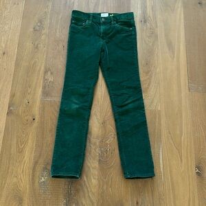 Crewcuts Alpine Green cords corduroys pants boys size 12 slim style EUC